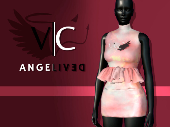 Sims 4 AngeliveD Collection Dress I by Viy Sims at TSR