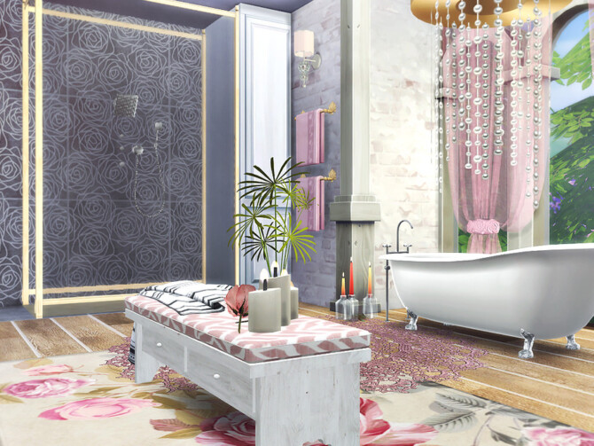 Sims 4 Rosa Bathroom by Rirann at TSR