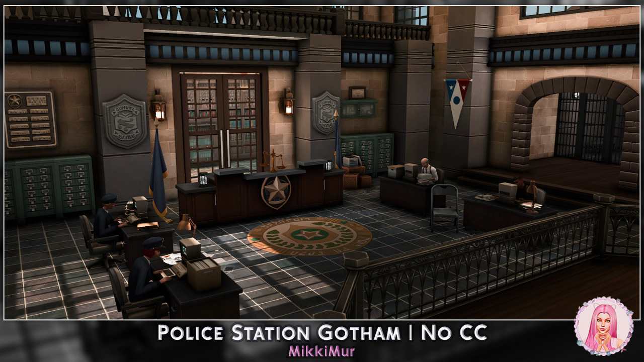 Police Station Gotham at MikkiMur » Sims 4 Updates