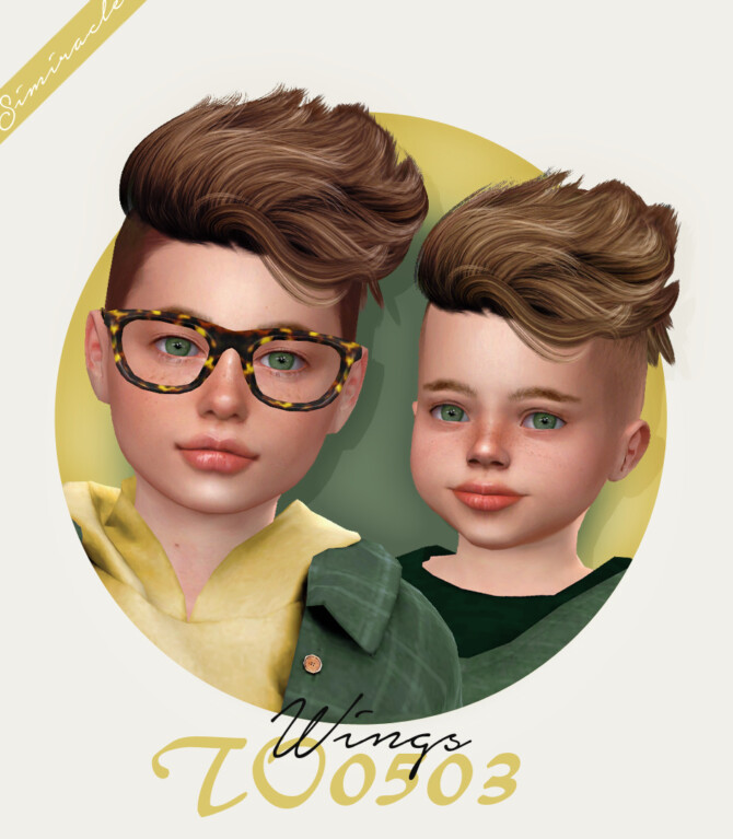 Sims 4 Wings TO0503 hair for kids & toddlers at Simiracle