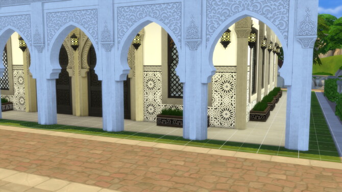 Sims 4 Moroccan Riad Tangier Mansion by DominoPunkyHeart at MTS