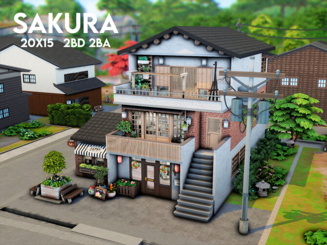 Sims 4 Sakura house by xogerardine at TSR