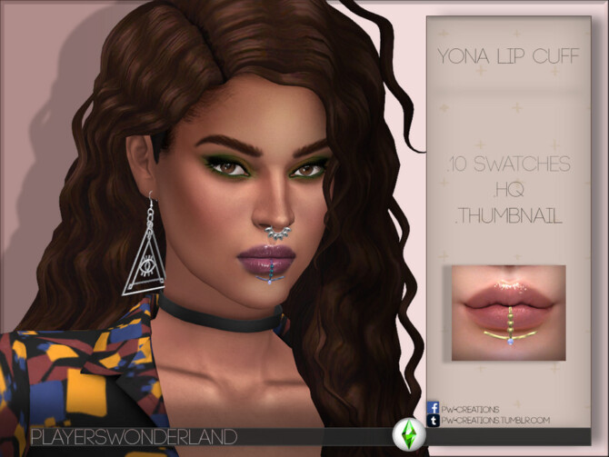 Sims 4 Yona Lip Cuff by PlayersWonderland at TSR
