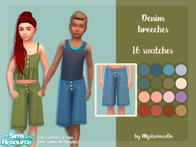 Sims 4 Denim breeches by MysteriousOo at TSR