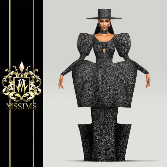 Sims 4 FALL 2020 GOWN & HAT AND STREETS POSE at MSSIMS