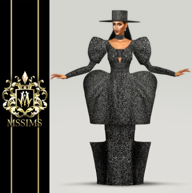 Sims 4 FALL 2020 GOWN & HAT AND STREETS POSE at MSSIMS