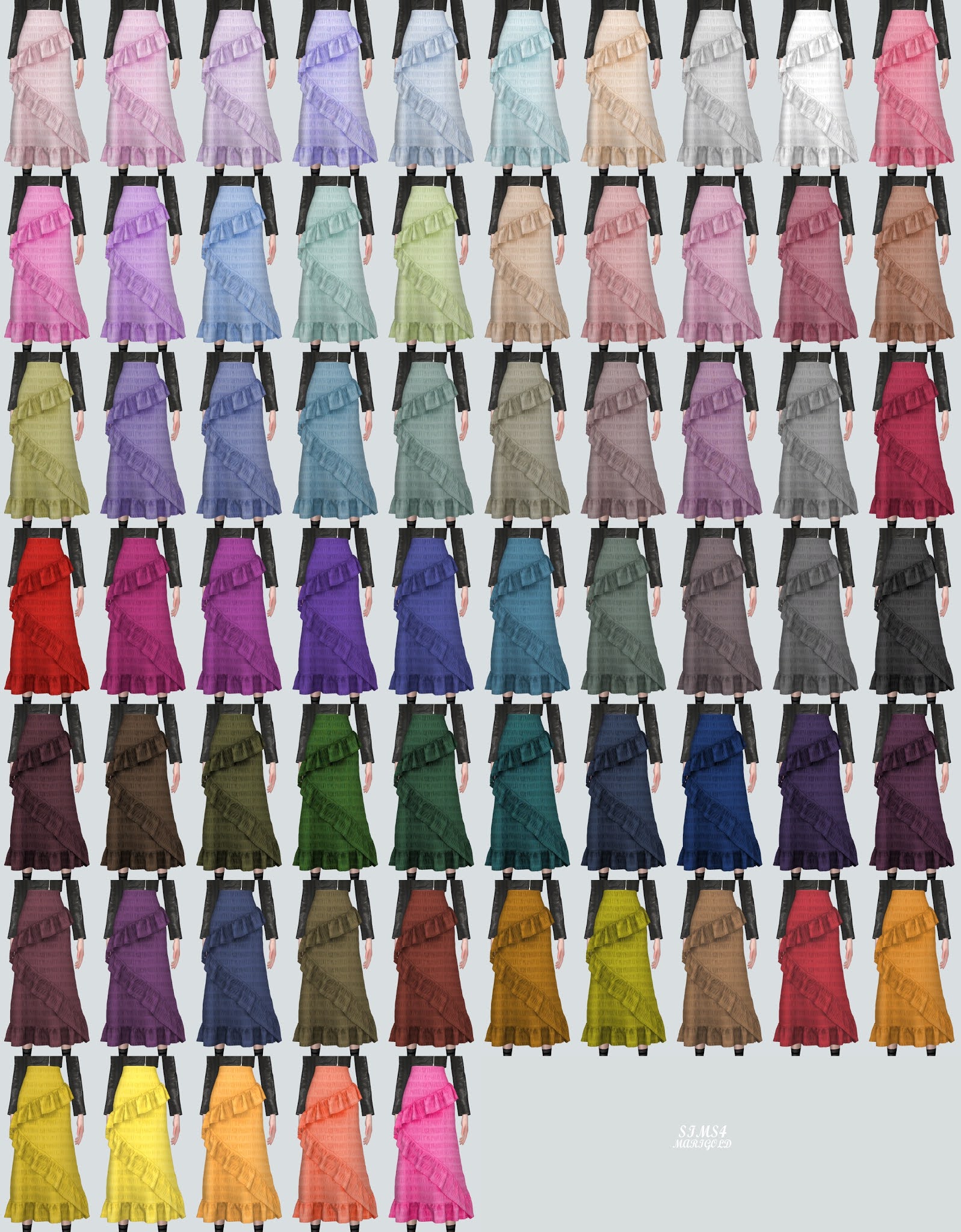 Long Skirt Sf At Marigold » Sims 4 Updates