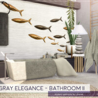 Gray Elegance Bathroom Ii By Lhonna