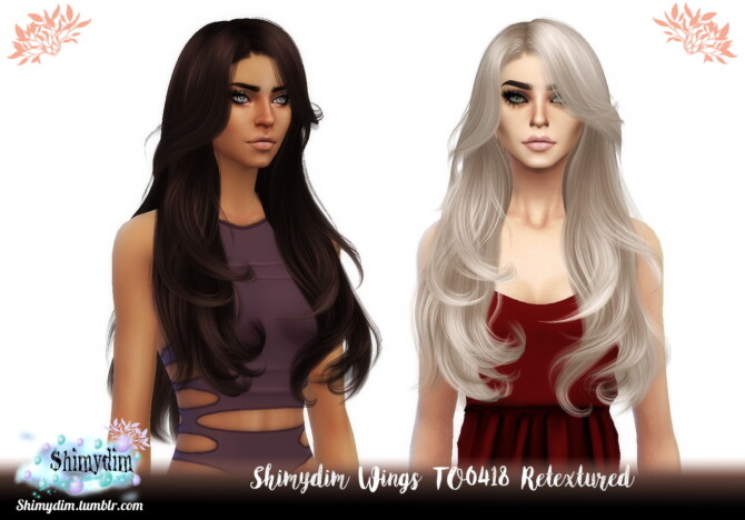 Sims 4 Wings TO0418 Hair Retexture at Shimydim Sims