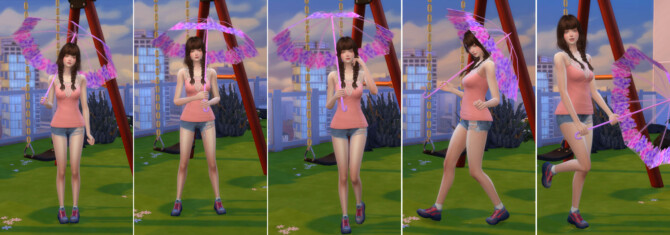 Sims 4 Translucent Umbrella Pose 2 at A luckyday