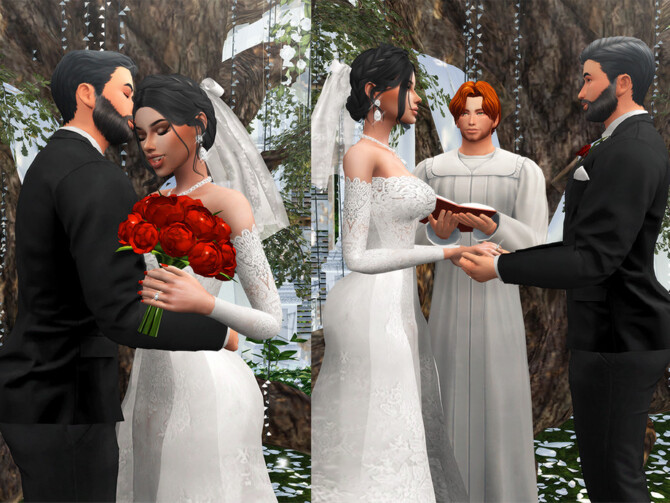 Sims 4 Wedding day (Pose pack) by Beto ae0 at TSR