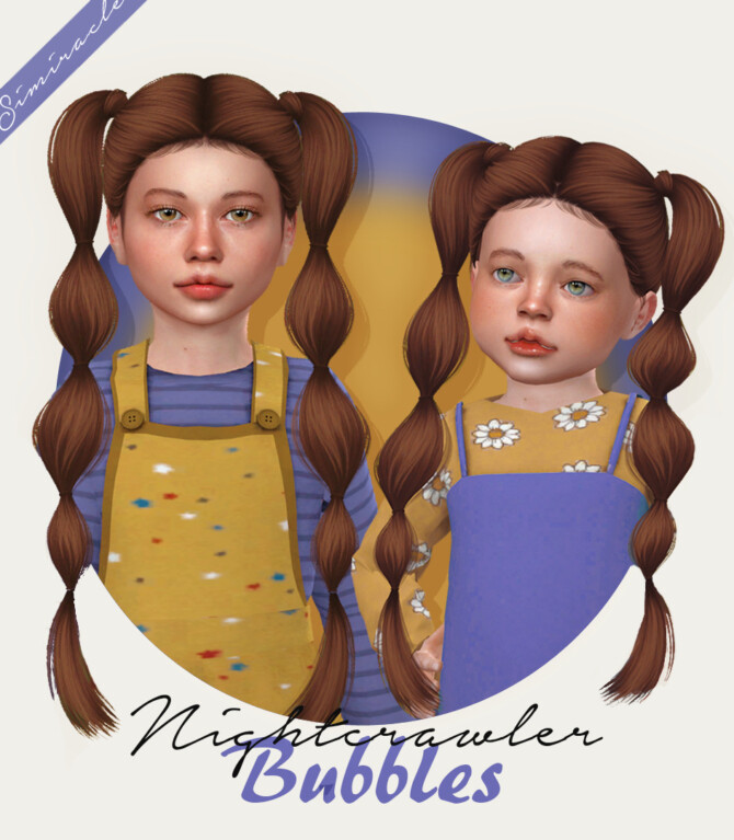 Sims 4 Nightcrawler Bubbles Hair for kids & toddlers at Simiracle