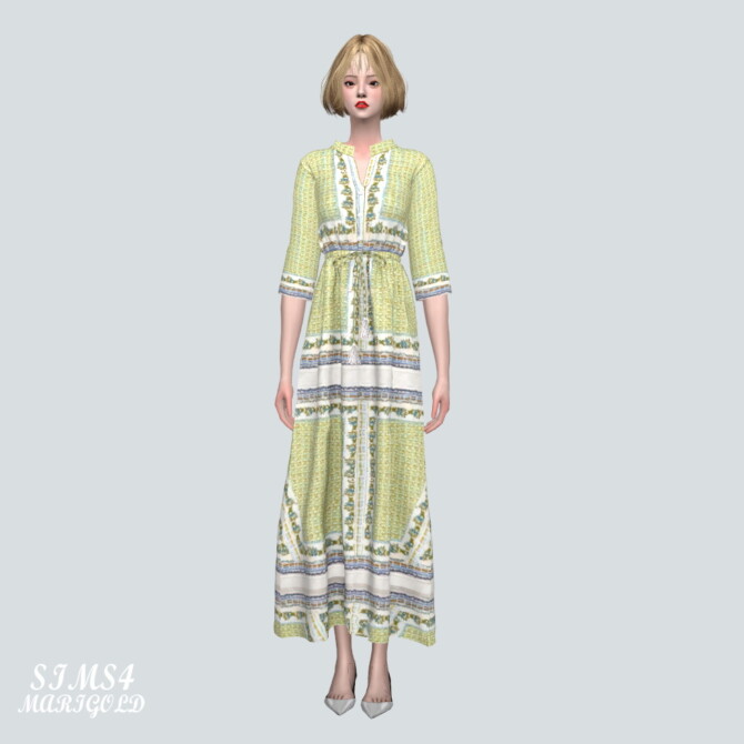 Sims 4 Long Dress TB at Marigold