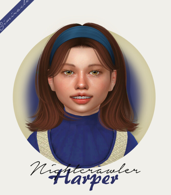 Sims 4 Nightcrawler Harper Hair Kids Version at Simiracle