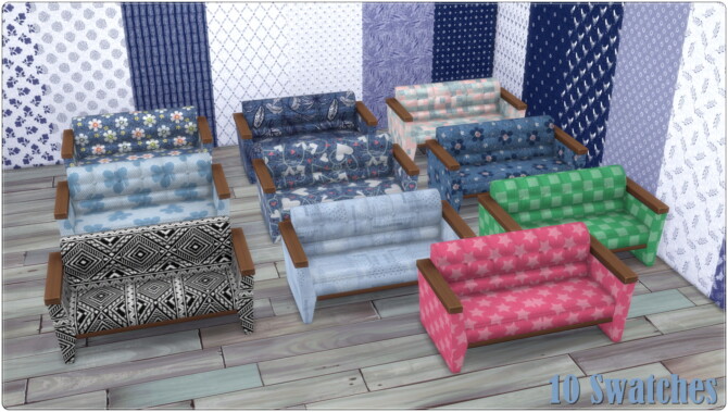 Sims 4 Blue Livingroom Collection at Annett’s Sims 4 Welt