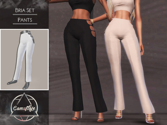 Sims 4 Bria Set (Pants) by CAMUFLAJE at TSR