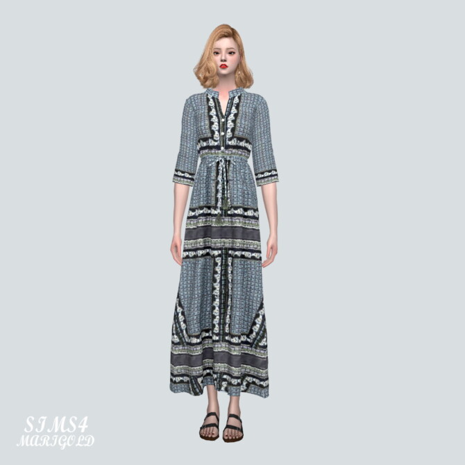 Sims 4 Long Dress TB at Marigold