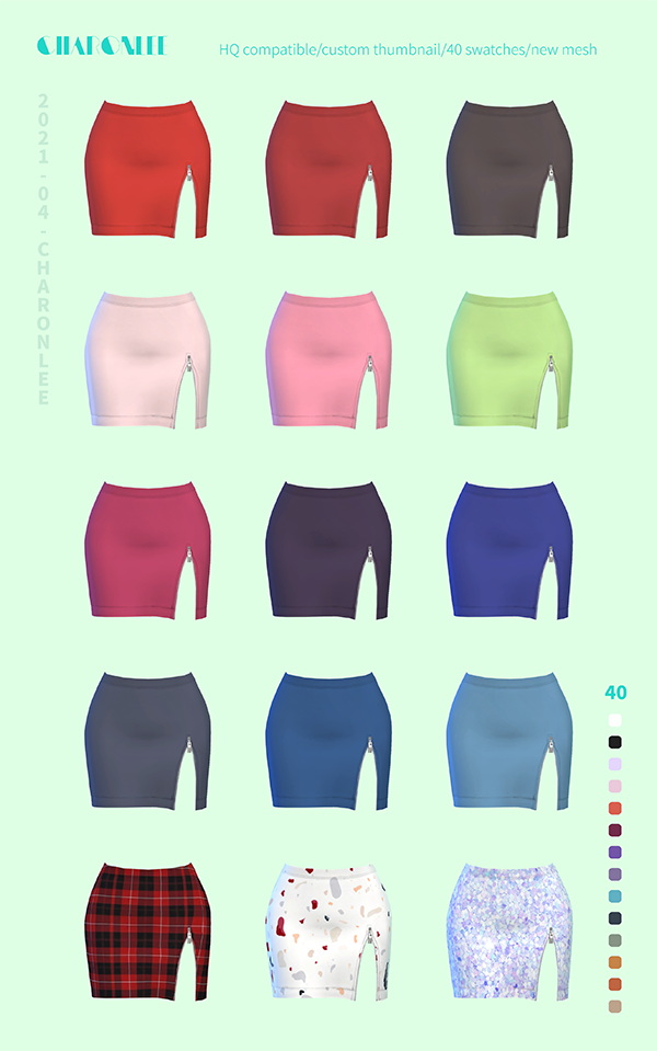 Zipped Skirt 1017ALYX 9SM at Charonlee » Sims 4 Updates