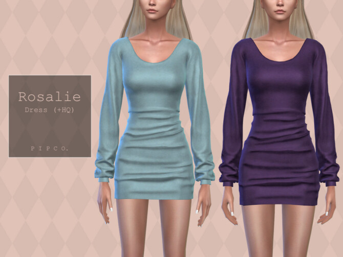 Sims 4 Rosalie Dress by Pipco at TSR