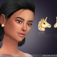 Unicorn Stud Earrings By Feyona