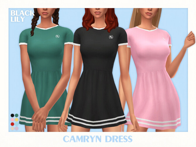 Sims 4 Camryn Dress by Black Lily at TSR