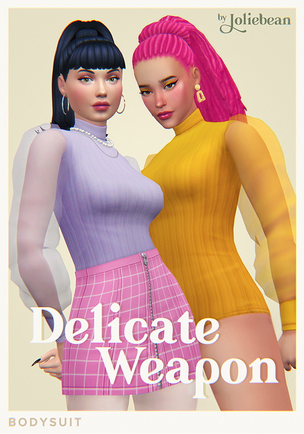 Sims 4 Delicate Weapon Bodysuit at Joliebean