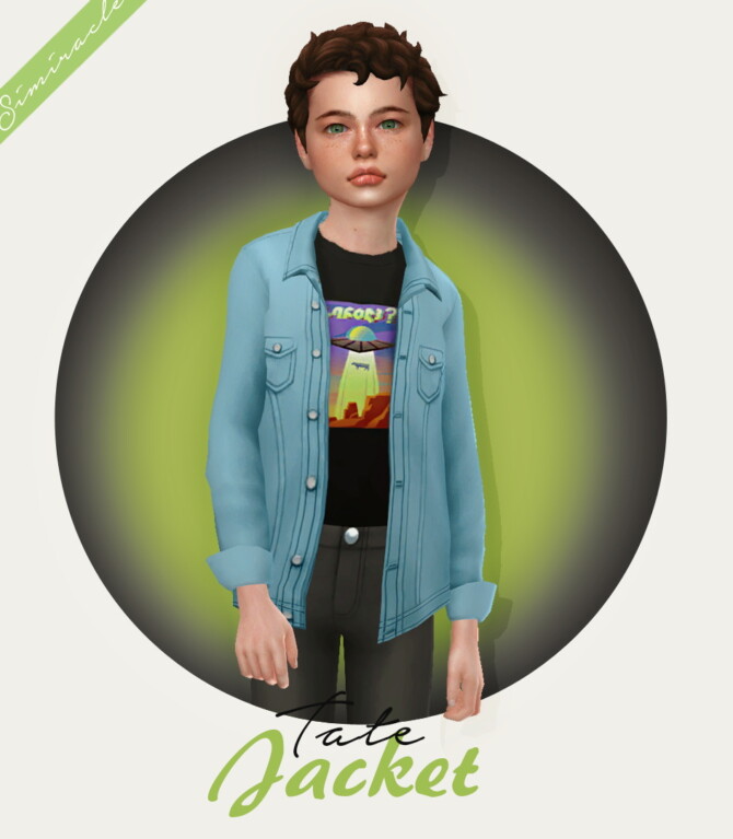 Sims 4 Clumsyalien Tate Shirt Kids Version at Simiracle