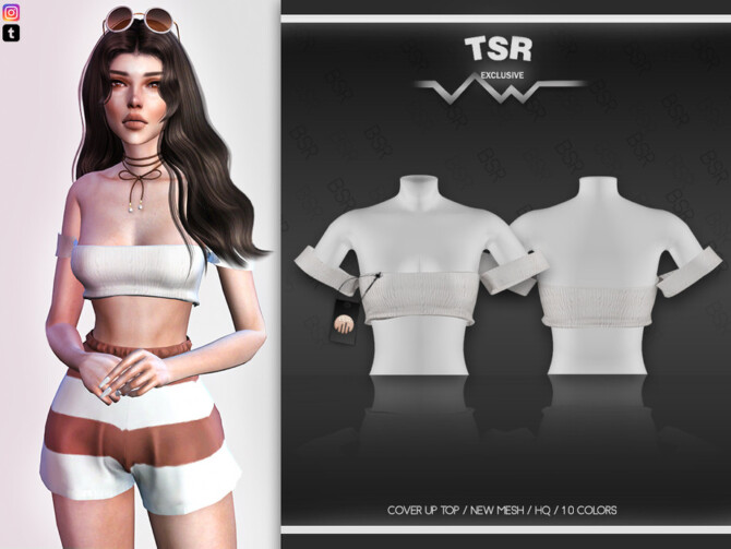 Sims 4 Cover Up Top BD483 by busra tr at TSR