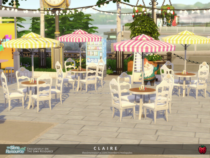 Sims 4 Claire restaurant by melapples at TSR