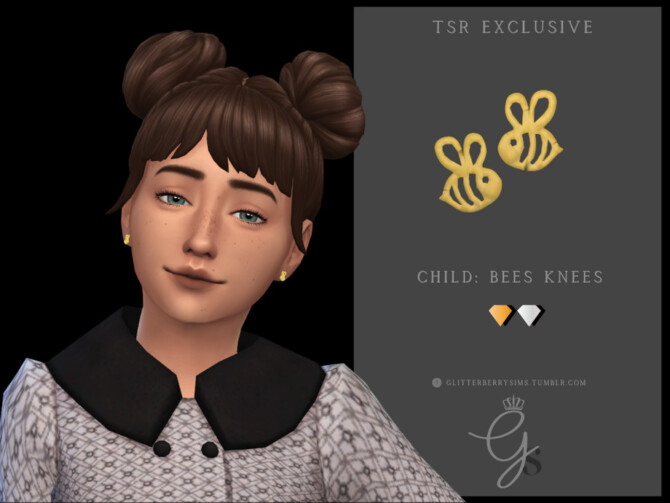 Sims 4 The Bees Knees Earrings Child by Glitterberryfly at TSR