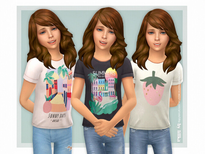 Sims 4 T Shirt Collection GP17 by lillka at TSR