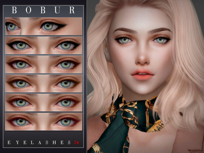 Sims 4 Eyelashes 24 by Bobur3 at TSR