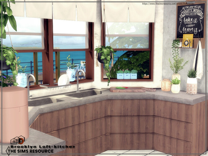 Sims 4 Brooklyn Loft kitchen by Danuta720 at TSR