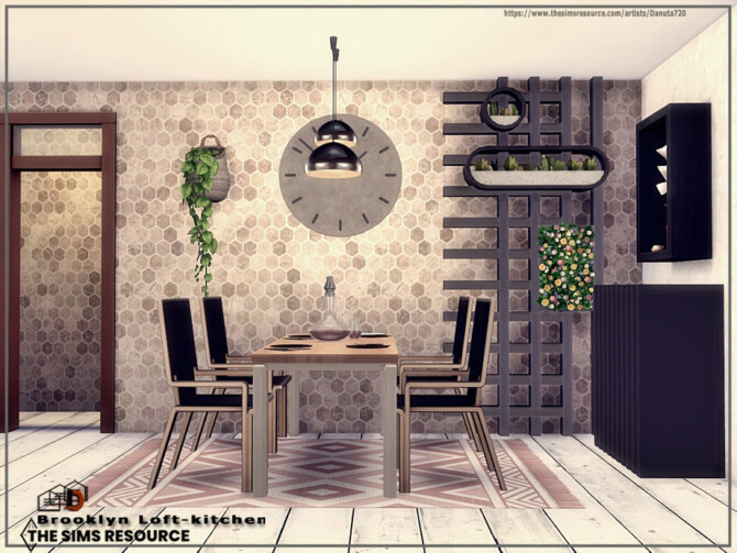 Sims 4 Brooklyn Loft kitchen by Danuta720 at TSR