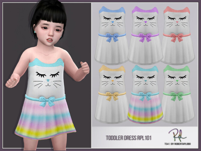 Sims 4 Toddler Dress RPL101 by RobertaPLobo at TSR