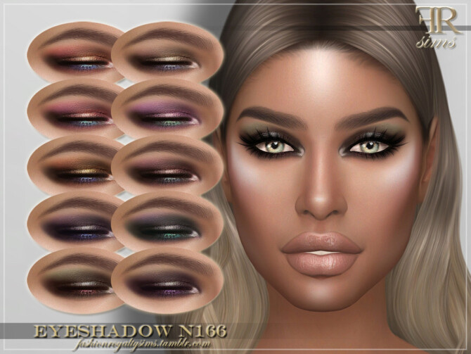 Sims 4 FRS Eyeshadow N166 by FashionRoyaltySims at TSR