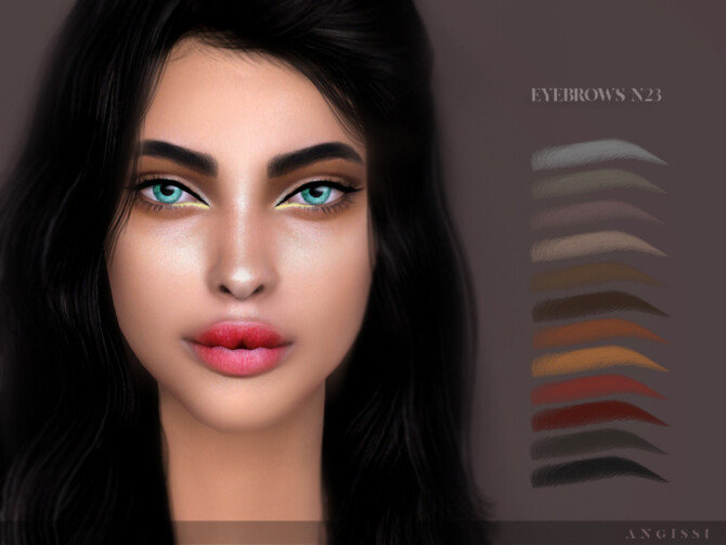 Sims 4 Eyebrows n23 by ANGISSI at TSR