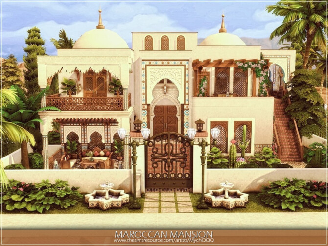 Sims 4 Maroccan Mansion by MychQQQ at TSR