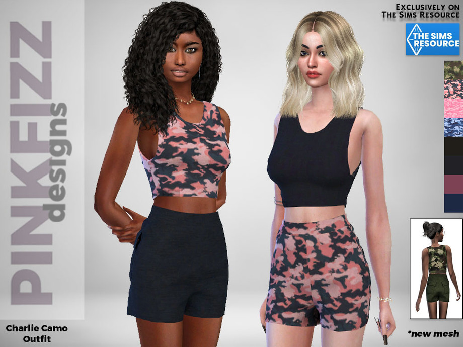 Charlie Camo Outfit By Pinkfizzzzz At Tsr Sims 4 Updates 1277