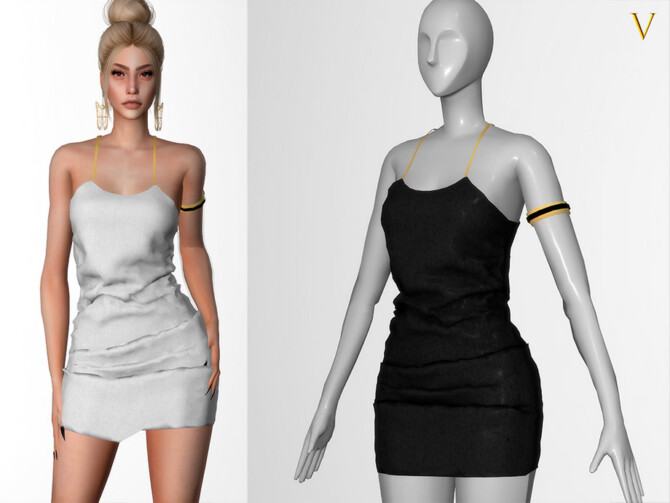 Sims 4 GoldenShadow Collection Dress VII VIY by Viy Sims at TSR