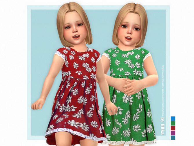 Sims 4 Malea Dress by lillka at TSR