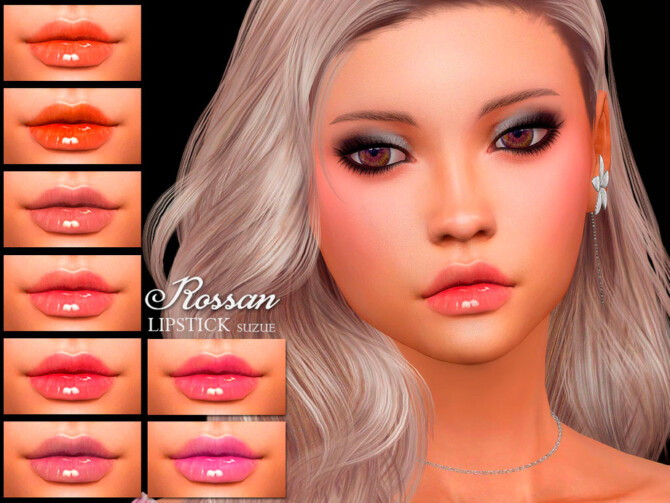 Sims 4 Rossan Lipstick N17 by Suzue at TSR