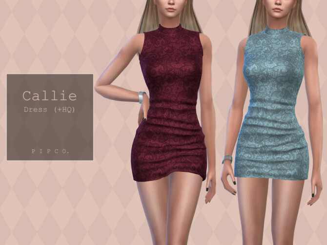 Sims 4 Callie Dress by Pipco at TSR
