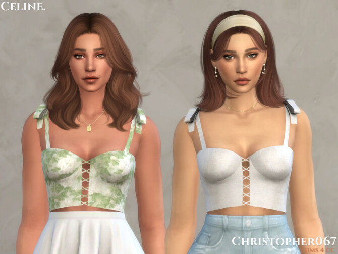 Sims 4 Celine Top by Christopher067 at TSR