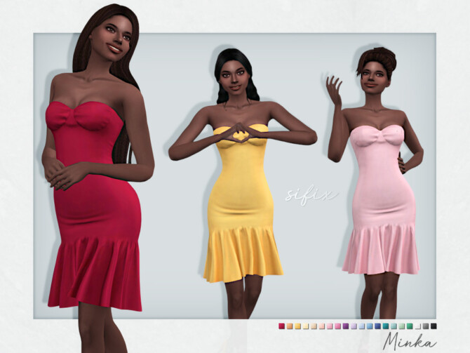 Sims 4 Minka Dress by Sifix at TSR