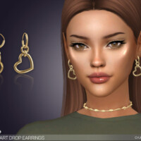 Little Heart Drop Earrings By Feyona