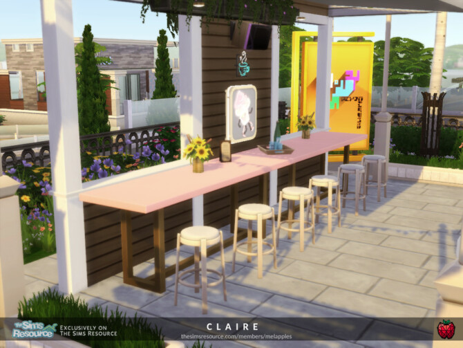 Sims 4 Claire restaurant by melapples at TSR