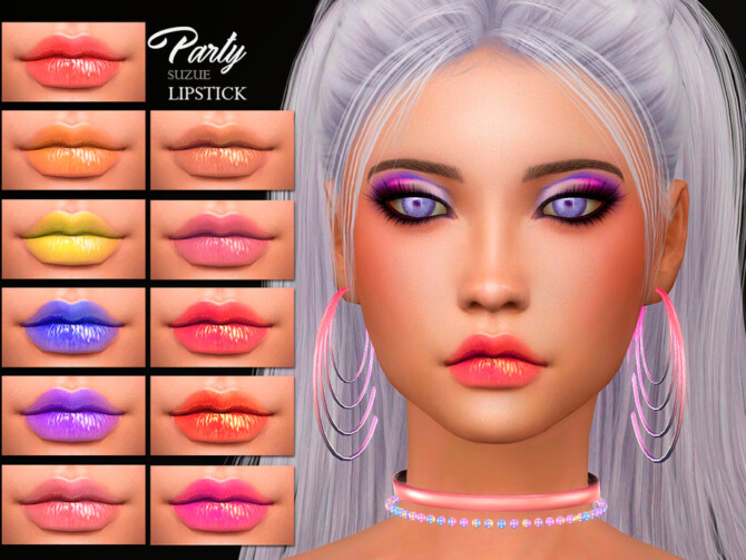 Sims 4 Party Lipstick N18 by Suzue at TSR