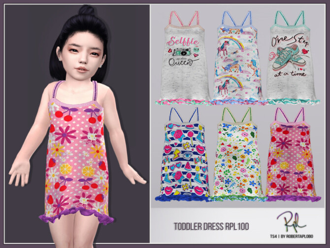 Sims 4 Toddler Dress RPL100 by RobertaPLobo at TSR