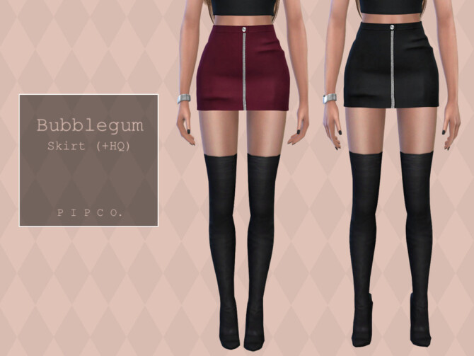 Sims 4 Bubblegum Skirt by Pipco at TSR